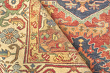 Exquisite Rugs Antique Weave Serapi Hand-knotted New Zealand Wool 9972 Rust/Blue 15' x 12' Area Rug