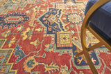 Exquisite Rugs Antique Weave Serapi Hand-knotted New Zealand Wool 9972 Rust/Blue 15' x 12' Area Rug