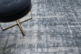 Exquisite Rugs Antolini Hand-loomed Bamboo Silk 3940 Blue/Ivory/Gray 8' x 10' Area Rug