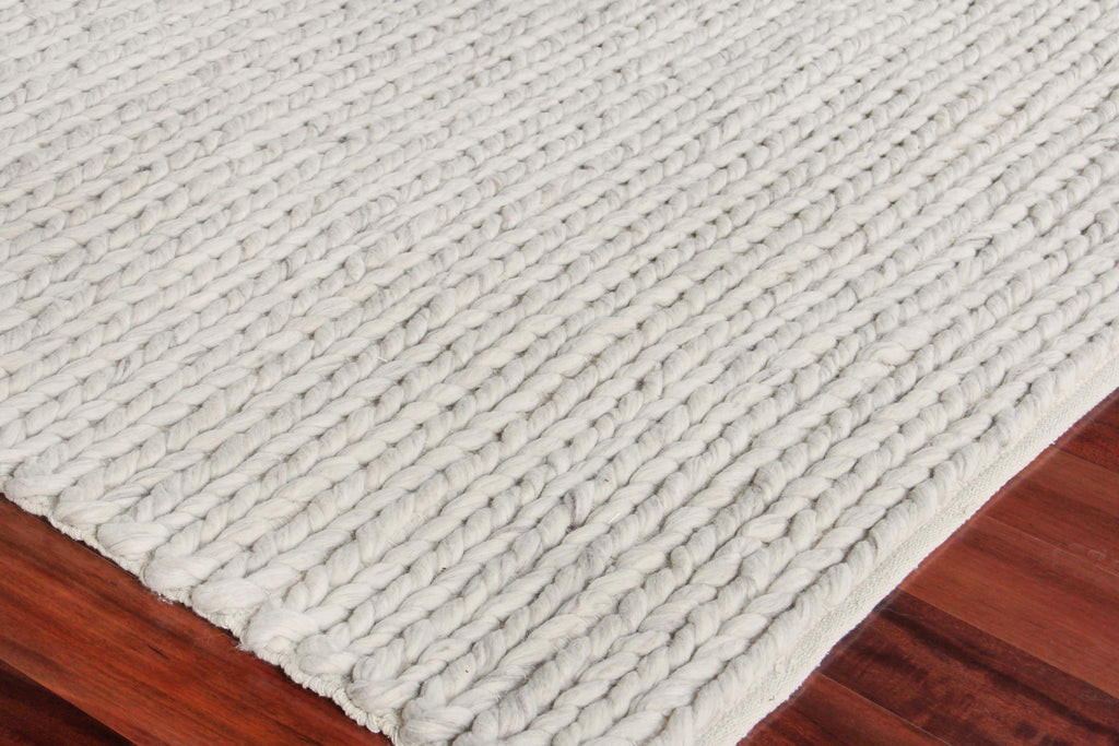 Exquisite Arlow Handwoven Polyester/Cotton Light Gray Area Rug 14.0'X18.0' Rug
