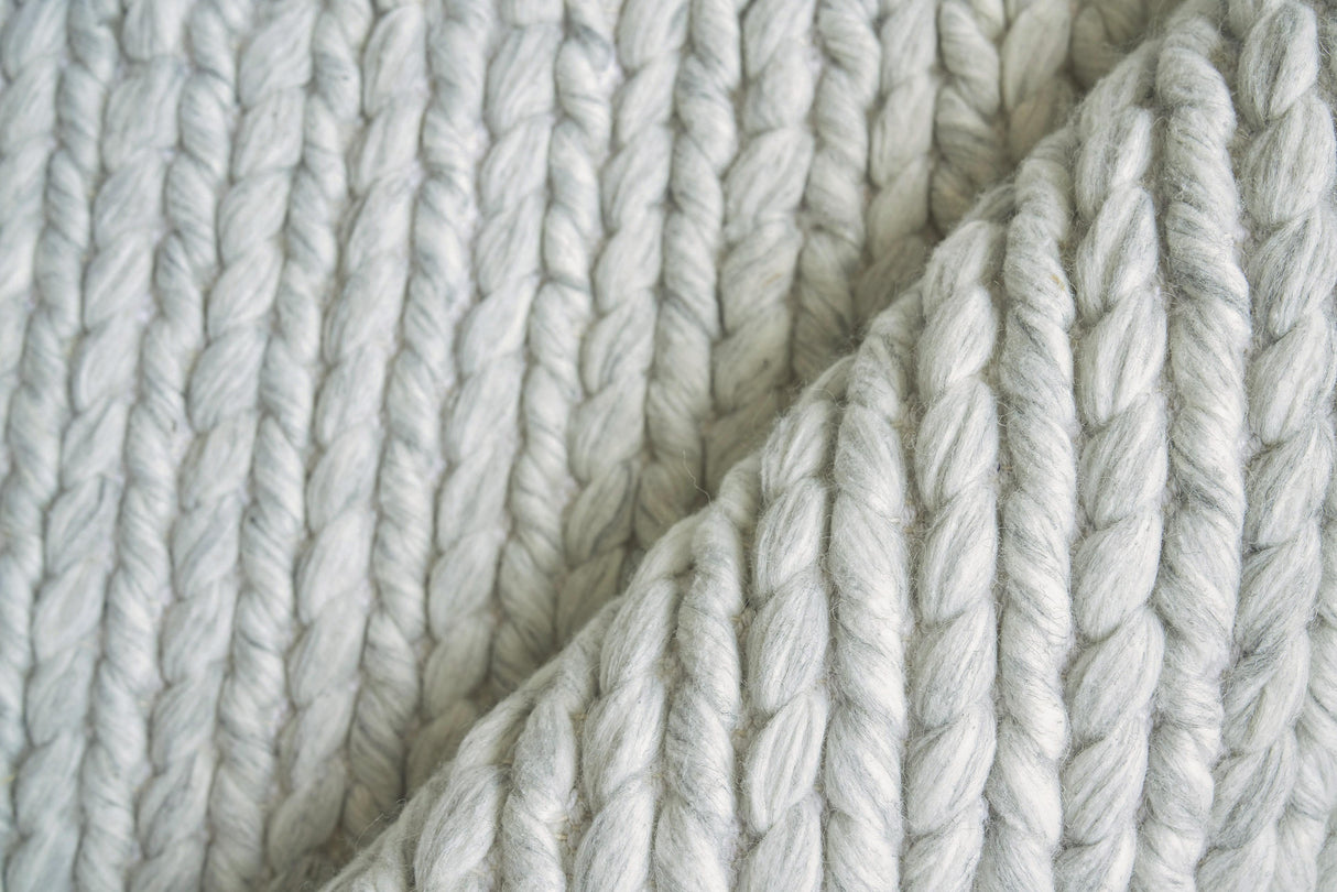 Exquisite Rugs Arlow Handwoven Polyester/Cotton 2308 Light Gray 14' x 18' Area Rug
