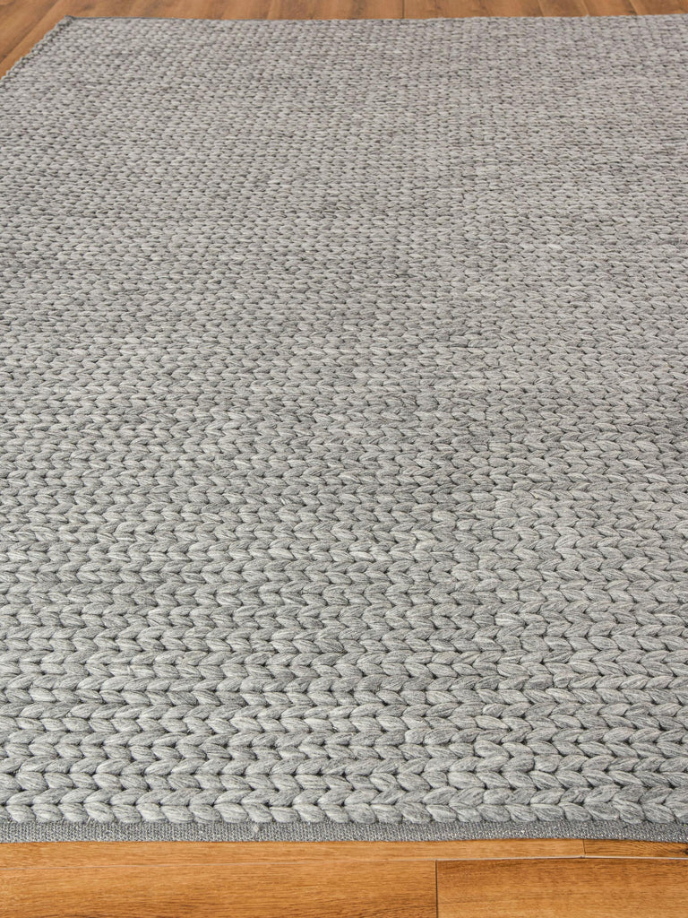 Exquisite Arlow Handwoven Polyester/Cotton Dark Gray Area Rug 14.0'X18.0' Rug
