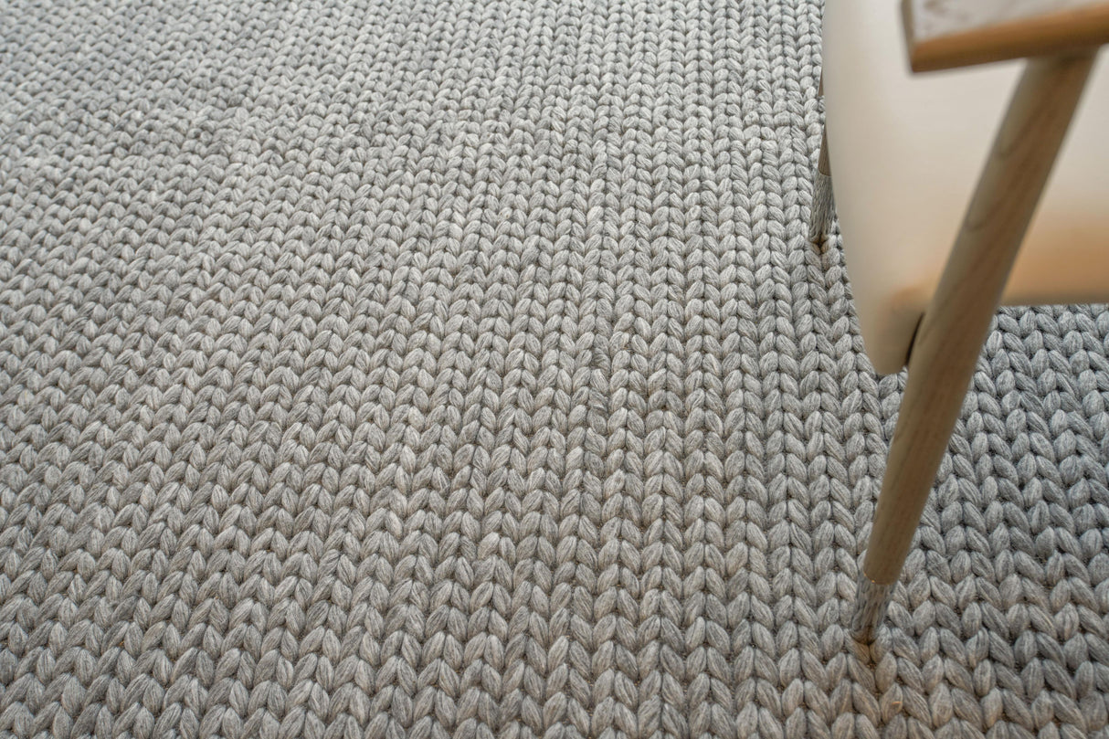 Exquisite Rugs Arlow Handwoven Polyester/Cotton 2309 Dark Gray 5' x 8' Area Rug