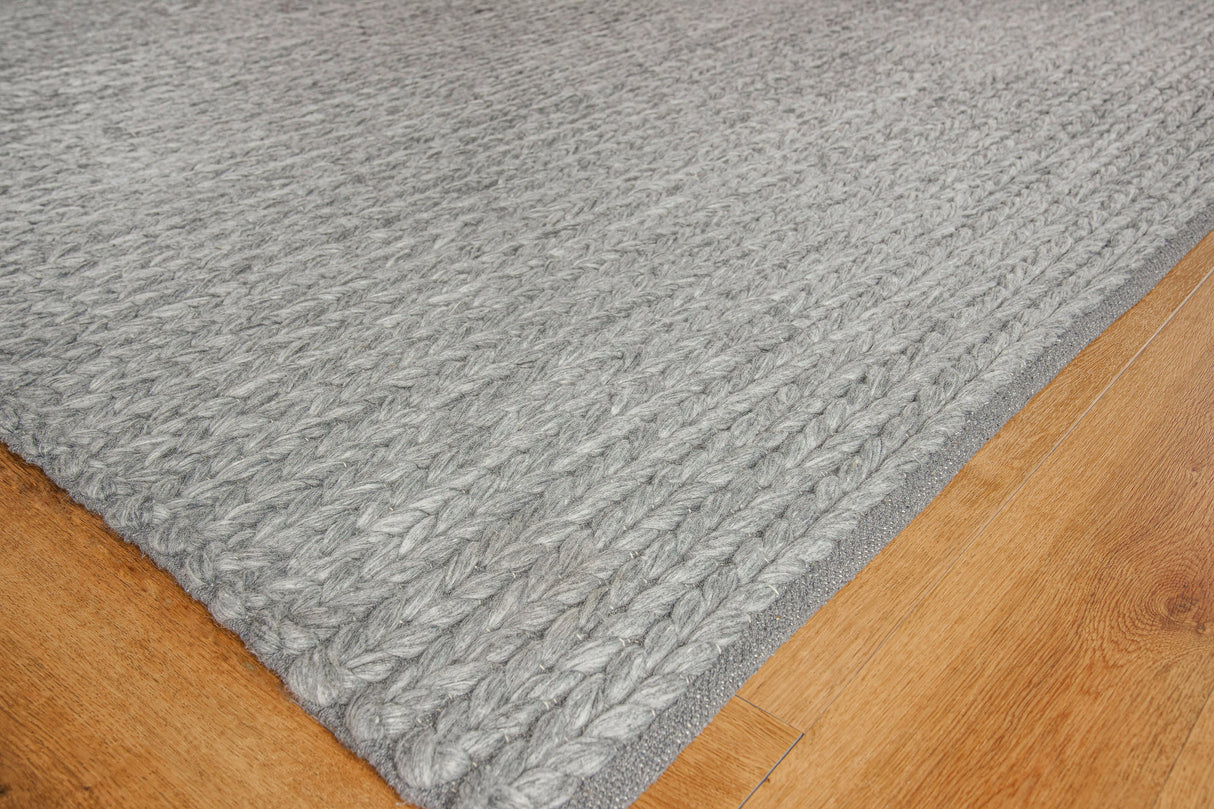 Exquisite Rugs Arlow Handwoven Polyester/Cotton 2309 Dark Gray 5' x 8' Area Rug