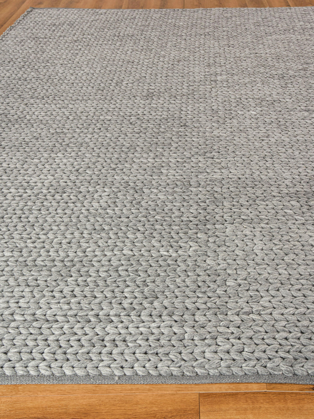 Exquisite Rugs Arlow Handwoven Polyester/Cotton 2309 Dark Gray 5' x 8' Area Rug