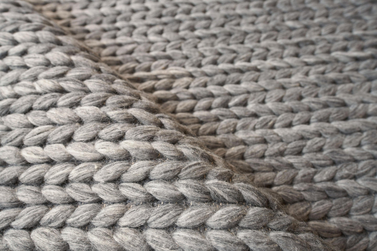 Exquisite Rugs Arlow Handwoven Polyester/Cotton 2309 Dark Gray 5' x 8' Area Rug