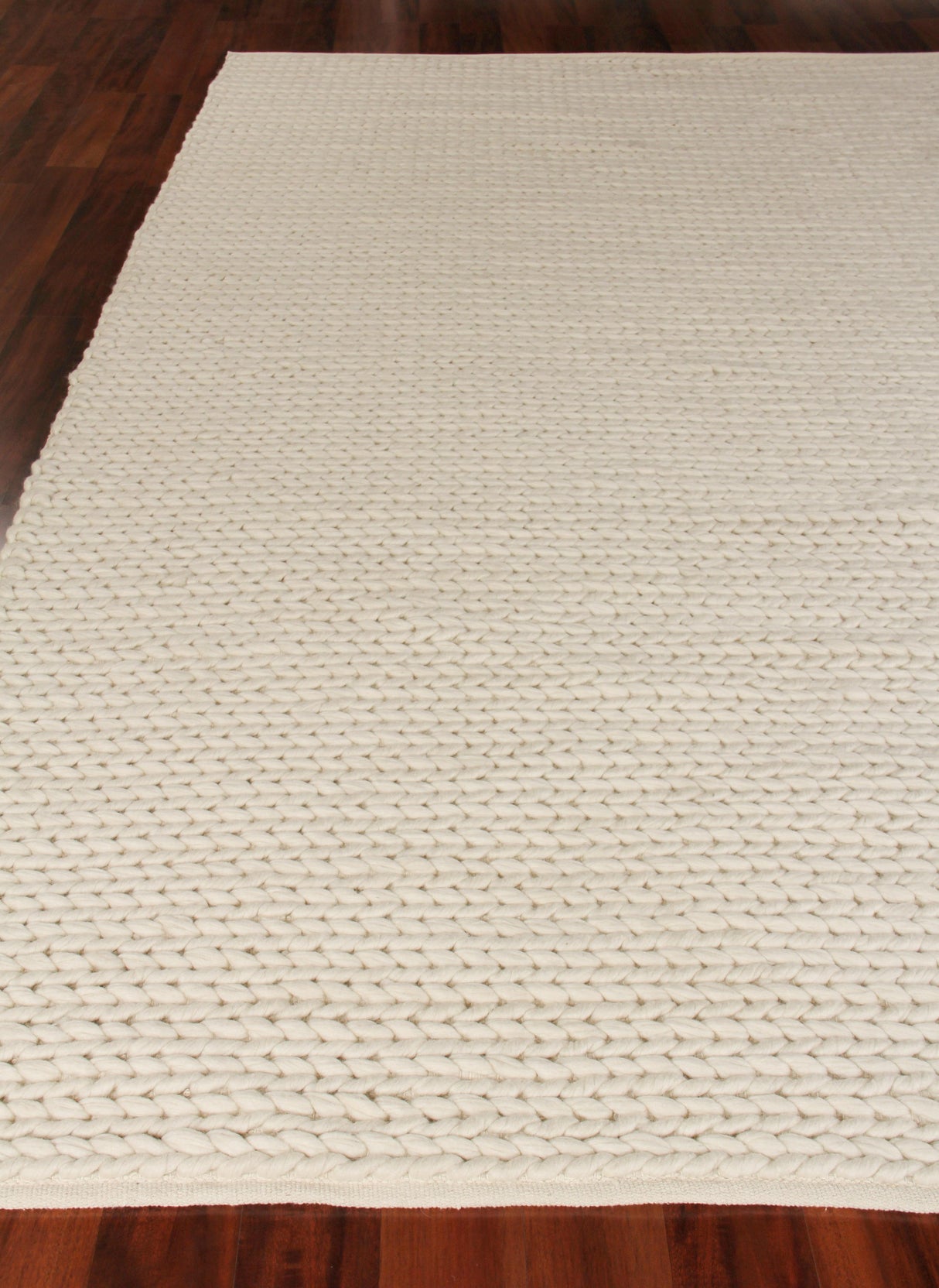 Exquisite Rugs Arlow Handwoven Polyester/Cotton 2313 Ivory 5' x 8' Area Rug