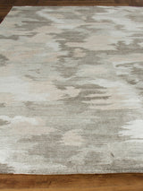 Exquisite Rugs Bamboo Silk Hand-knotted 3263 Light Silver/Gray 10' x 14' Area Rug