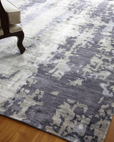 Exquisite Rugs Bamboo Silk Hand-knotted 3337 Blue/Gray 10' x 14' Area Rug