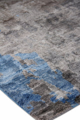 Exquisite Rugs Bamboo Silk Hand-knotted 3339 Blue/Gray 10' x 14' Area Rug