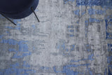 Exquisite Rugs Bamboo Silk Hand-knotted 3339 Blue/Gray 10' x 14' Area Rug