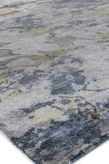 Exquisite Rugs Bamboo Silk Hand-knotted 3340 Blue/Gray 6' x 9' Area Rug