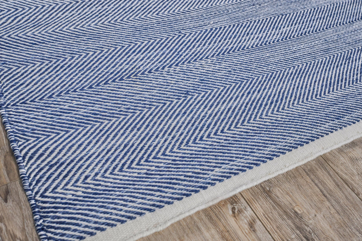 Exquisite Rugs Bintan Indoor/Outdoor Flatweave PET yarn 4895 Ivory/Blue 12' x 15' Area Rug