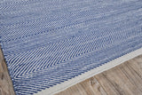 Exquisite Rugs Bintan Indoor/Outdoor Flatweave PET yarn 4895 Ivory/Blue 5' x 8' Area Rug