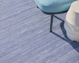 Exquisite Rugs Bintan Indoor/Outdoor Flatweave PET yarn 4895 Ivory/Blue 9' x 12' Area Rug