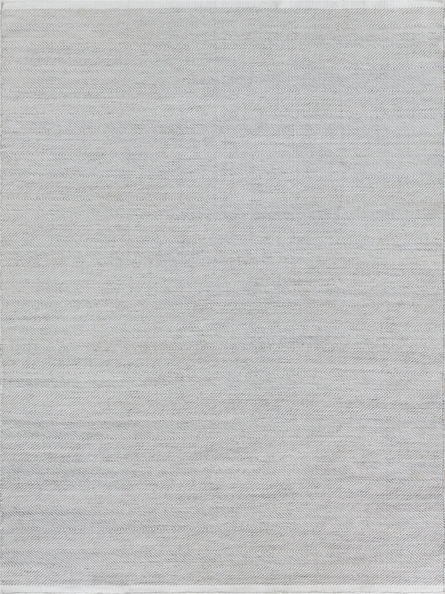 Exquisite Rugs Bintan Indoor/Outdoor Flatweave PET yarn 4896 Ivory/Silver 5' x 8' Area Rug