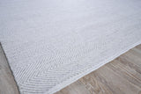Exquisite Rugs Bintan Indoor/Outdoor Flatweave PET yarn 4987 Ivory/Gray 8' x 10' Area Rug