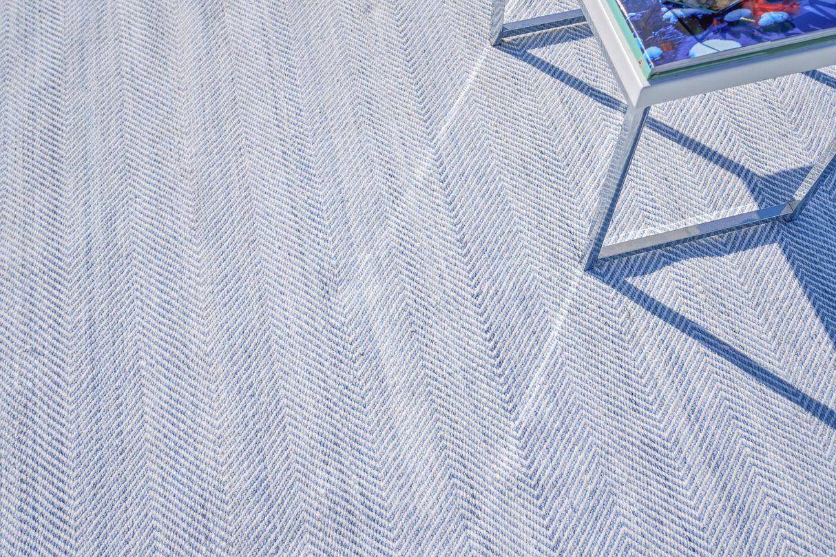 Exquisite Rugs Bintan Indoor/Outdoor Flatweave PET yarn 4988 Light Blue 5' x 8' Area Rug