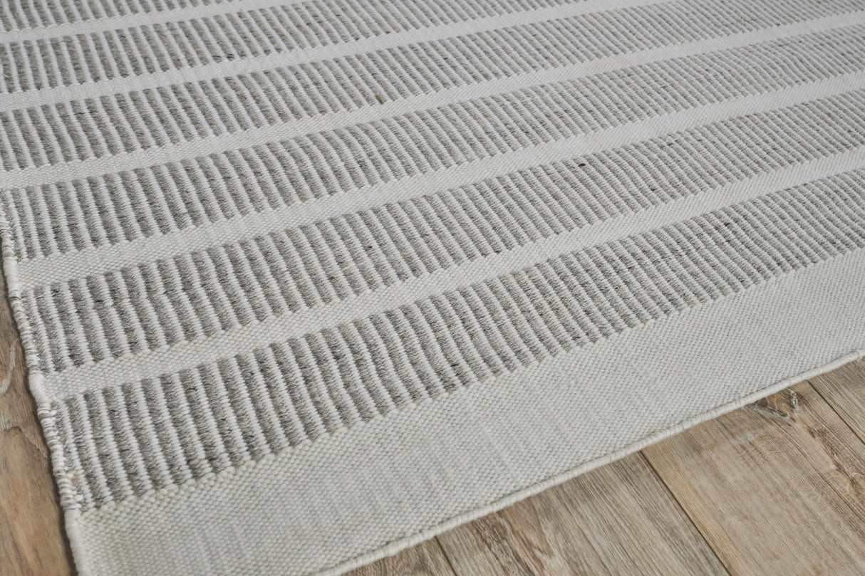 Exquisite Rugs Boca Indoor/Outdoor Flatweave PET yarn 4888 Ivory/Gray 5' x 8' Area Rug
