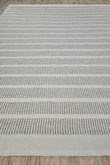 Exquisite Rugs Boca Indoor/Outdoor Flatweave PET yarn 4888 Ivory/Gray 5' x 8' Area Rug