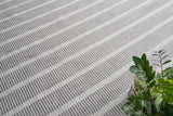 Exquisite Rugs Boca Indoor/Outdoor Flatweave PET yarn 4888 Ivory/Gray 6' x 9' Area Rug