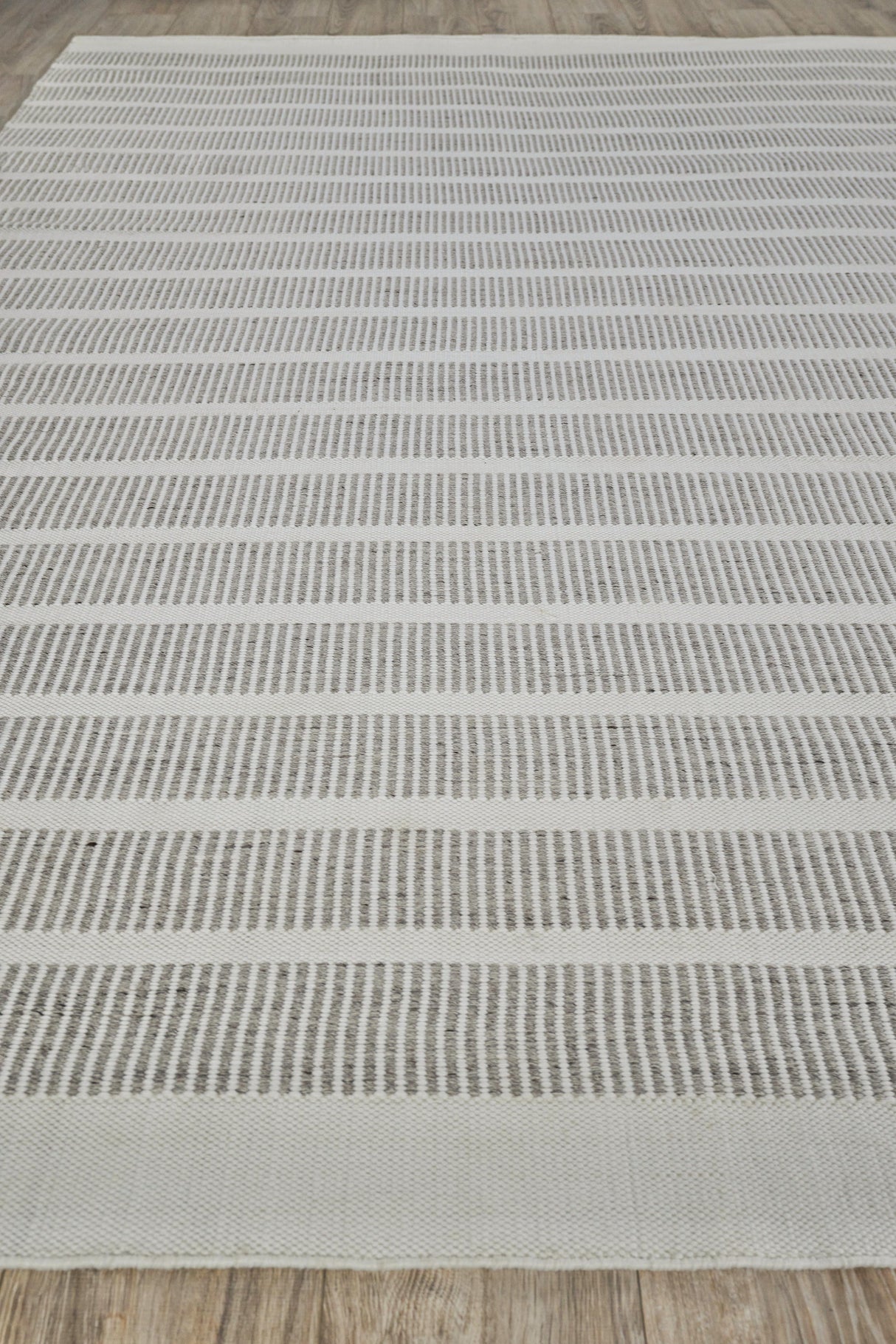 Exquisite Rugs Boca Indoor/Outdoor Flatweave PET yarn 4888 Ivory/Gray 6' x 9' Area Rug