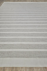 Exquisite Rugs Boca Indoor/Outdoor Flatweave PET yarn 4888 Ivory/Gray 6' x 9' Area Rug