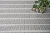 Exquisite Rugs Boca Indoor/Outdoor Flatweave PET yarn 4888 Ivory/Gray 8' x 10' Area Rug