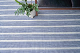 Exquisite Rugs Boca Indoor/Outdoor Flatweave PET yarn 4890 Ivory/Blue 5' x 8' Area Rug