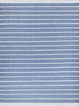 Exquisite Rugs Boca Indoor/Outdoor Flatweave PET yarn 4890 Ivory/Blue 9' x 12' Area Rug