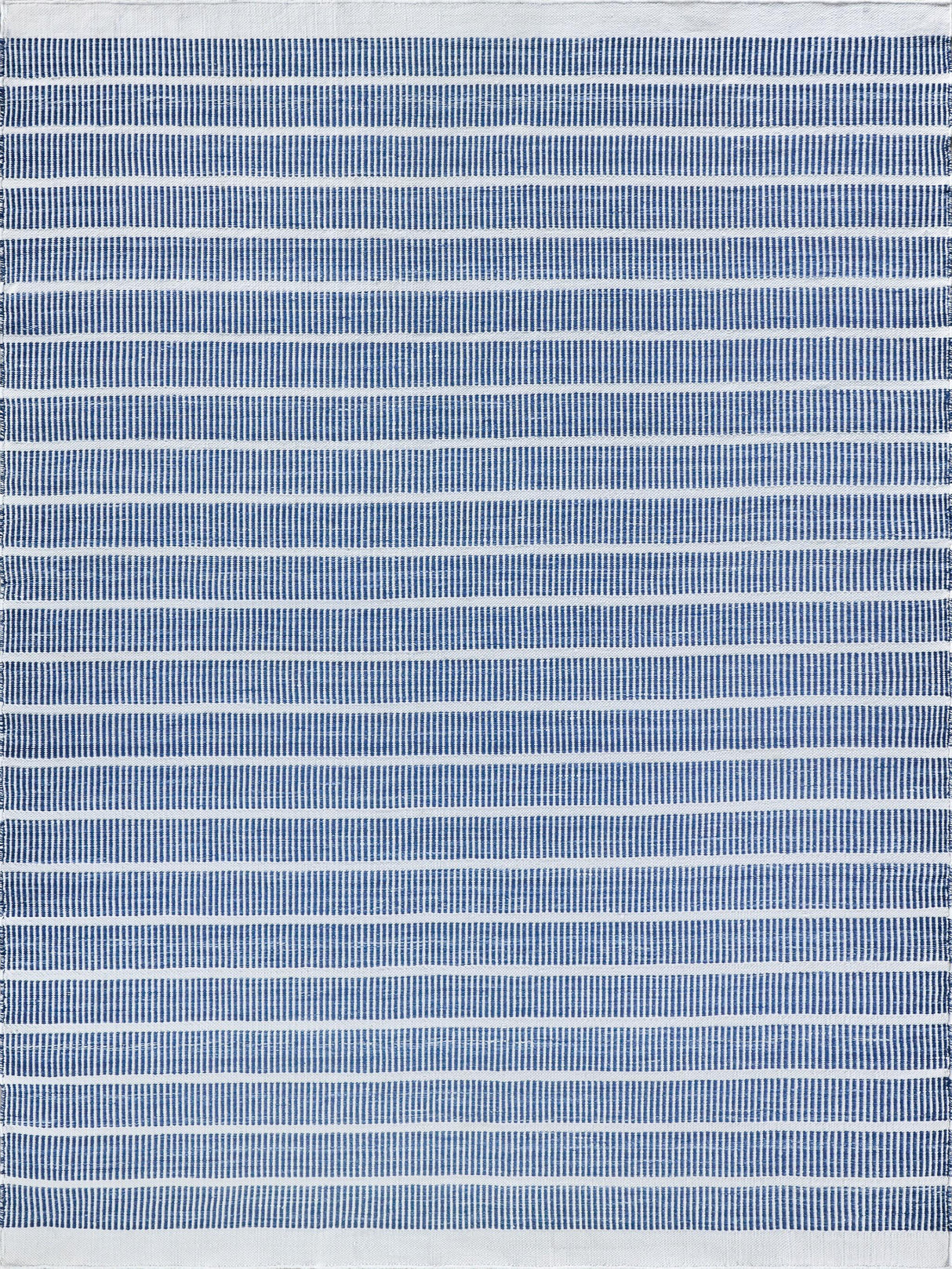 Exquisite Boca Indoor/Outdoor Flatweave PET yarn Ivory/Blue Area Rug 9.0'X12.0' Rug