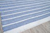 Exquisite Rugs Boca Indoor/Outdoor Flatweave PET yarn 4890 Ivory/Blue 9' x 12' Area Rug