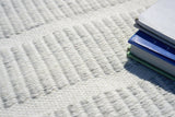 Exquisite Rugs Boca Indoor/Outdoor Flatweave PET yarn 4984 Light Silver 8' x 10' Area Rug