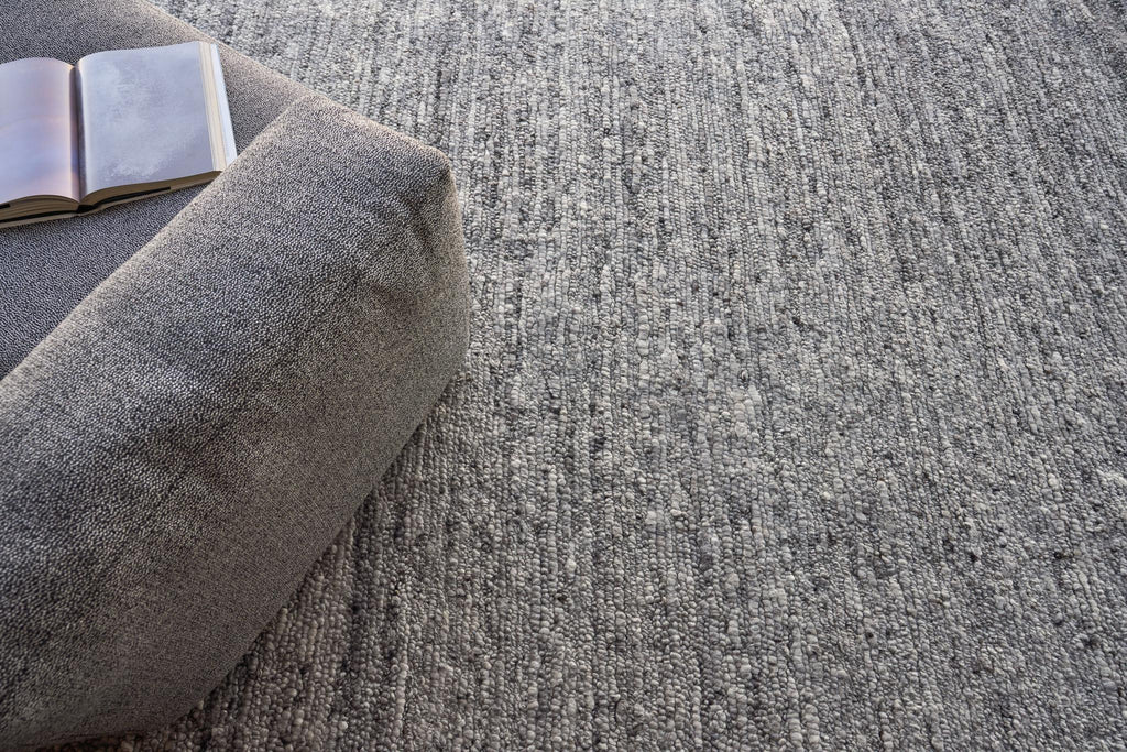 Exquisite Borelli Hand-loomed New Zealand Wool Light Gray Area Rug 8.0'X10.0' Rug