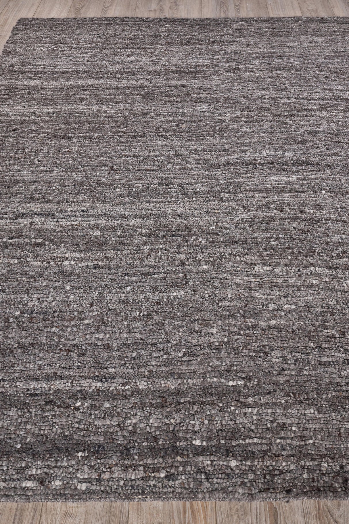 Exquisite Rugs Borelli Hand-loomed New Zealand Wool 4714 Dark Gray 6' x 9' Area Rug