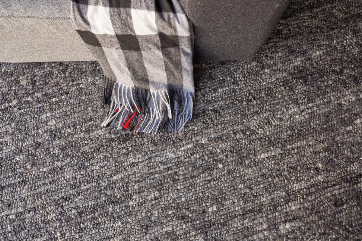 Exquisite Rugs Borelli Hand-loomed New Zealand Wool 4714 Dark Gray 9' x 12' Area Rug