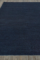 Exquisite Rugs Borelli Hand-loomed New Zealand Wool 4752 Navy Blue 8' x 10' Area Rug