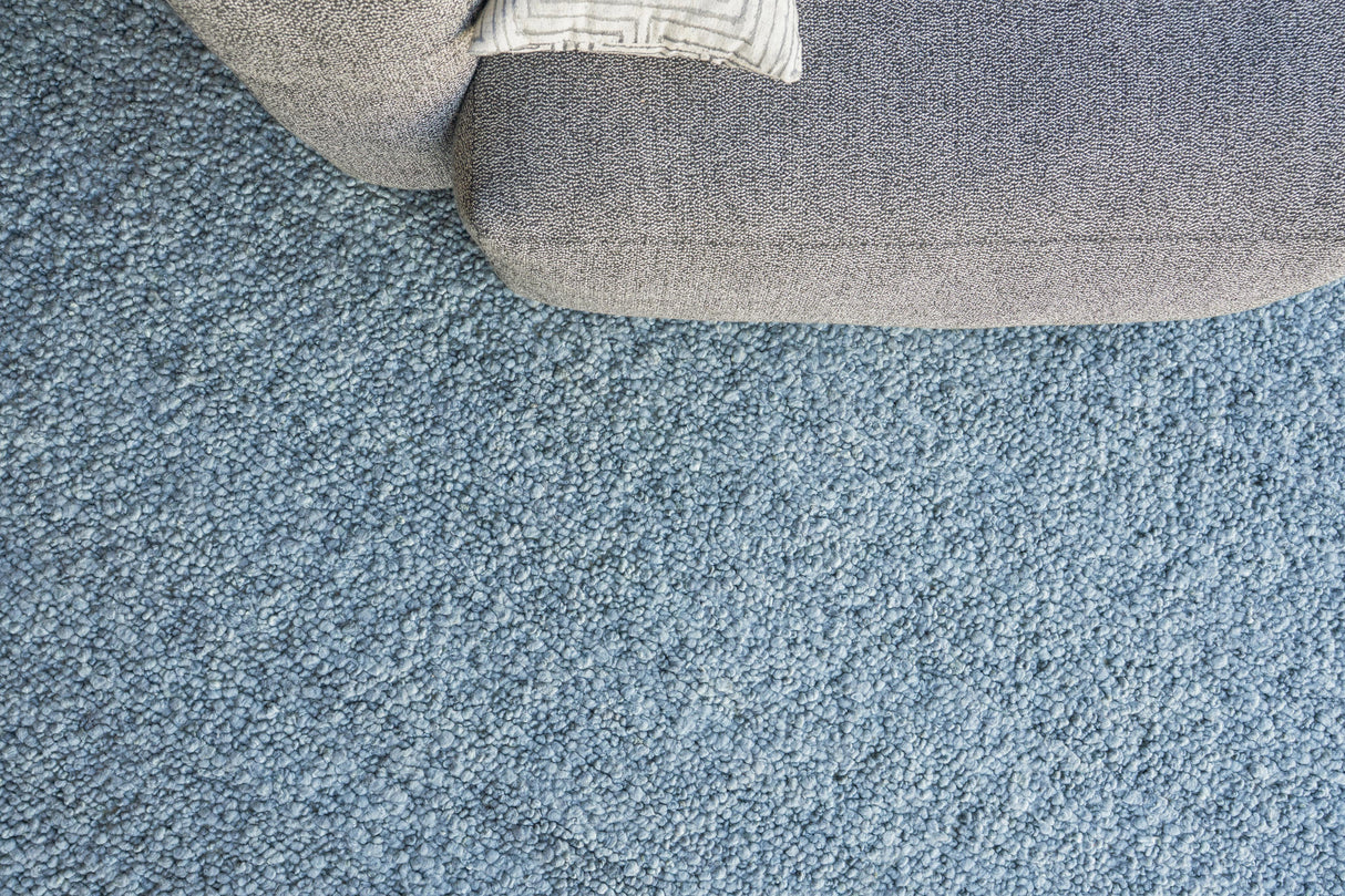 Exquisite Rugs Borelli Hand-loomed New Zealand Wool 4753 Light Blue 10' x 14' Area Rug