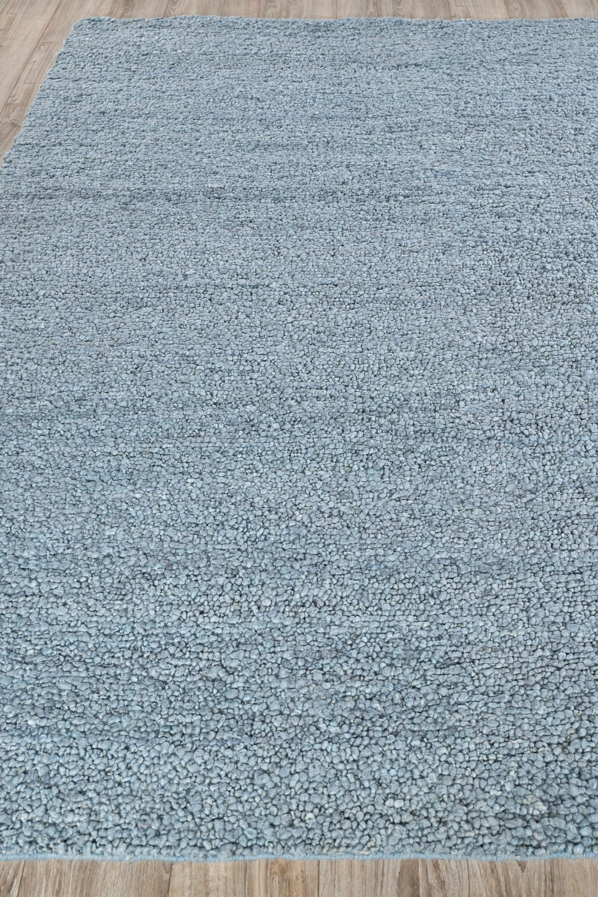 Exquisite Rugs Borelli Hand-loomed New Zealand Wool 4753 Light Blue 9' x 12' Area Rug