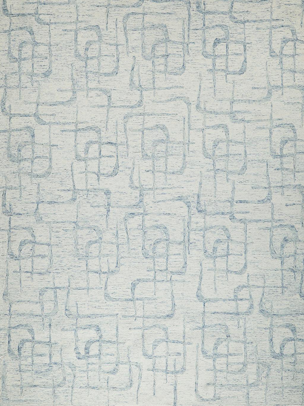 Exquisite Rugs Breeze Hand-tufted New Zealand Wool 6536 Light Blue 10' x 14' Area Rug