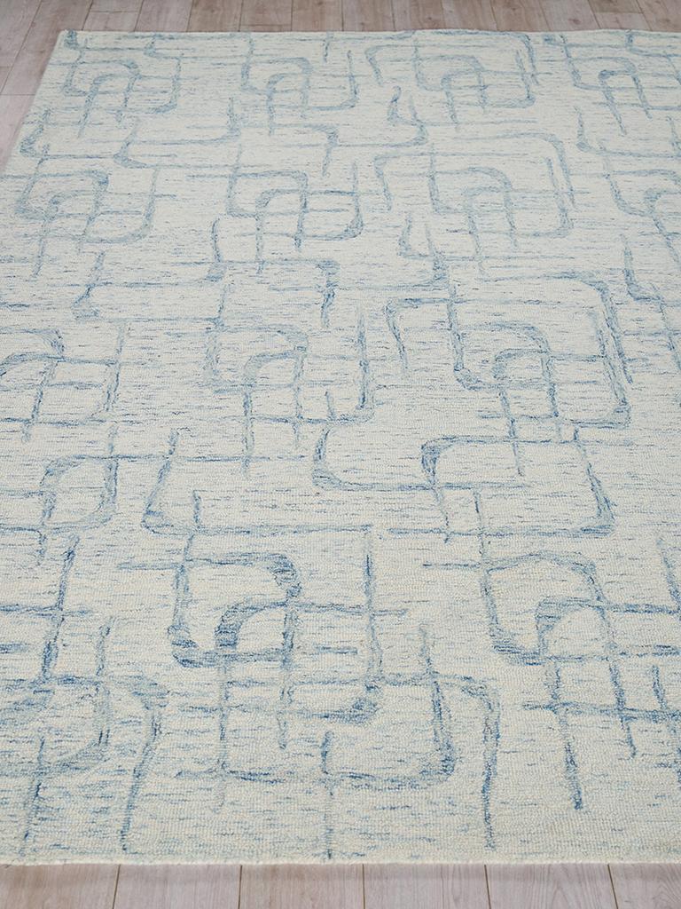 Exquisite Rugs Breeze Hand-tufted New Zealand Wool 6536 Light Blue 10' x 14' Area Rug