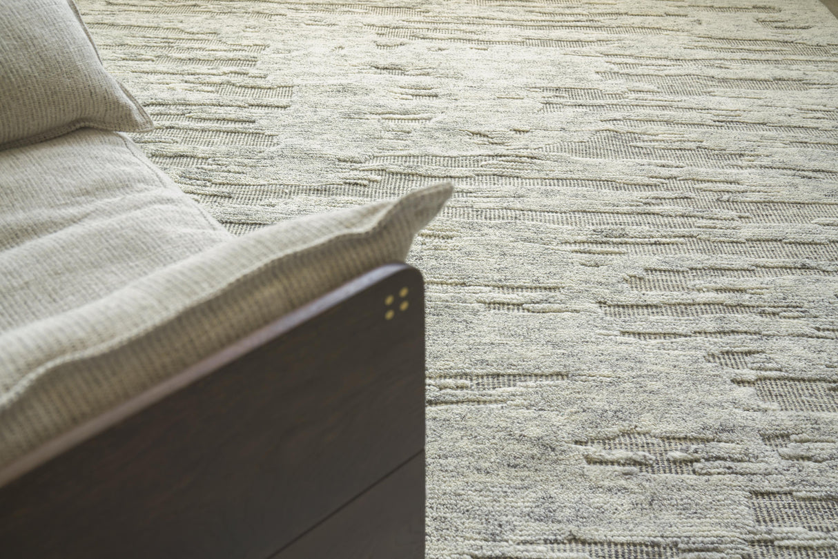 Exquisite Rugs Calibre Hand-knotted New Zealand Wool 4461 Silver/Charcoal 10' x 14' Area Rug