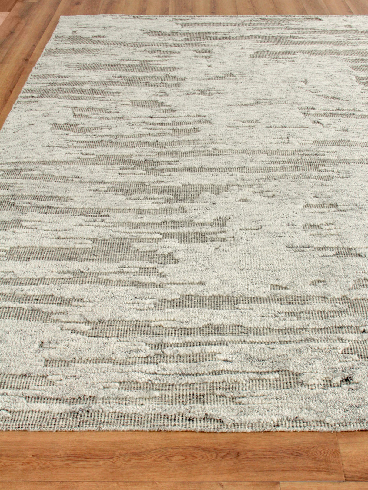 Exquisite Rugs Calibre Hand-knotted New Zealand Wool 4461 Silver/Charcoal 10' x 14' Area Rug