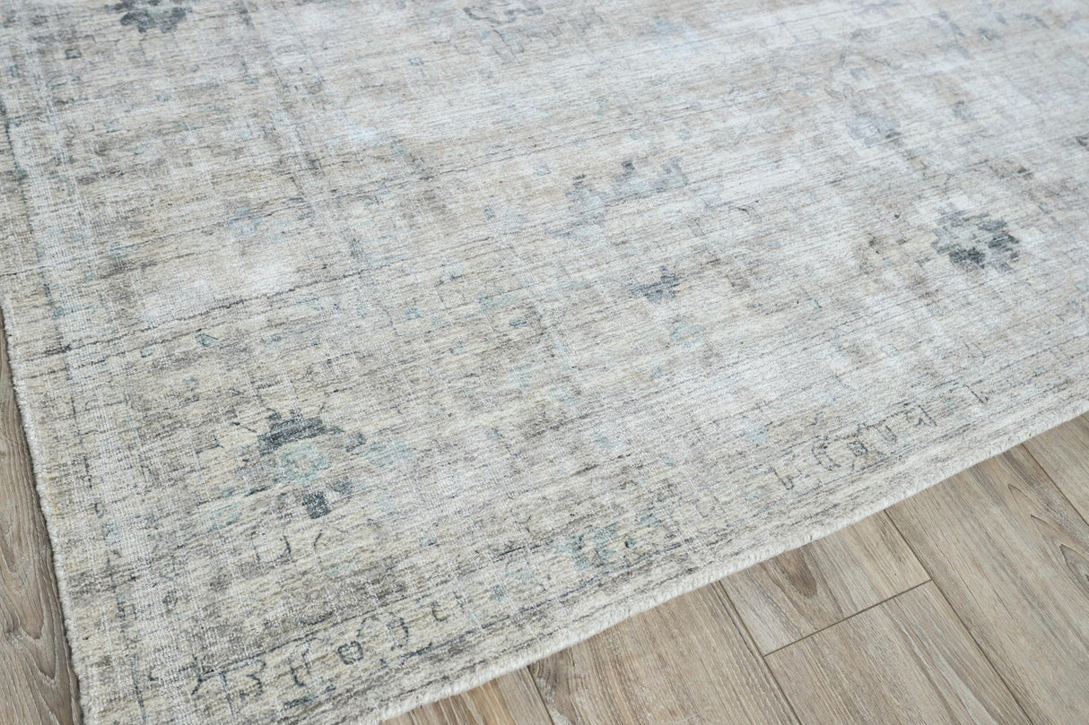 Exquisite Rugs Cambridge Hand-loomed Wool/Bamboo Silk 4963 Beige/Brown 9' x 12' Area Rug