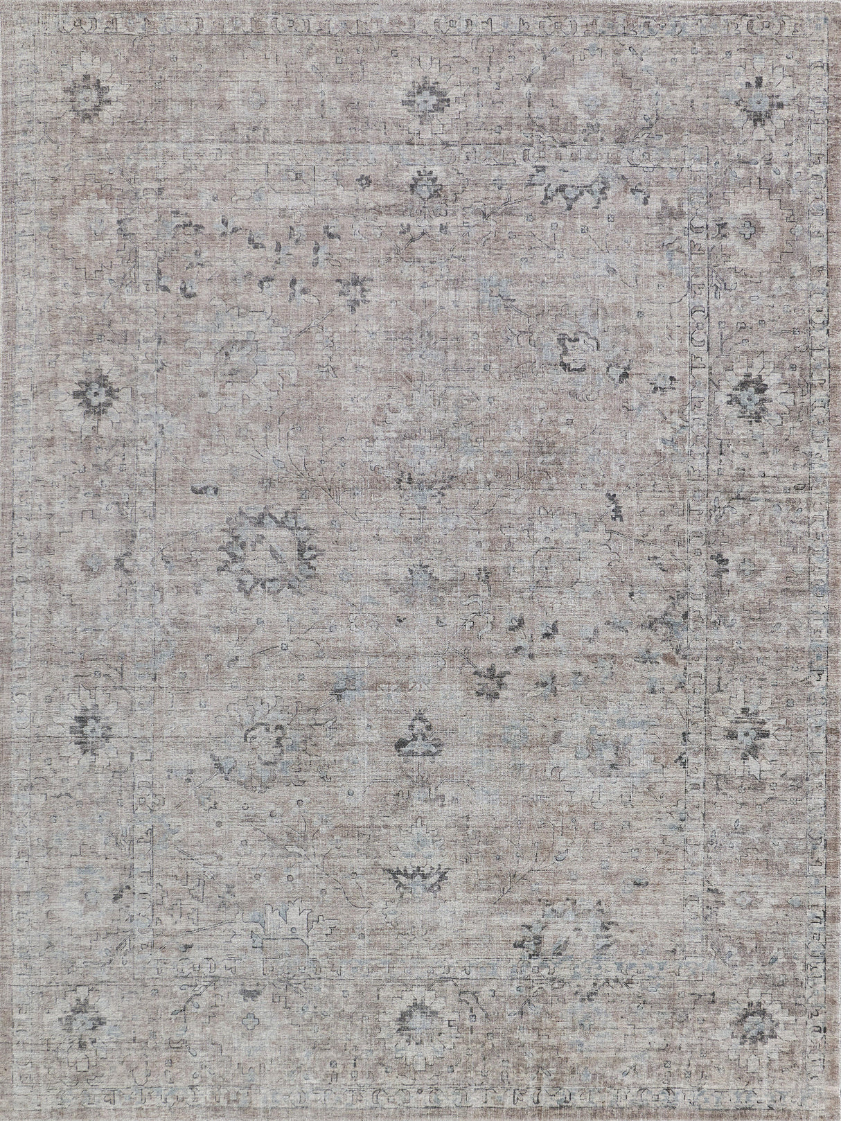 Exquisite Rugs Cambridge Hand-loomed Wool/Bamboo Silk 4964 Silver/Brown 8' x 10' Area Rug