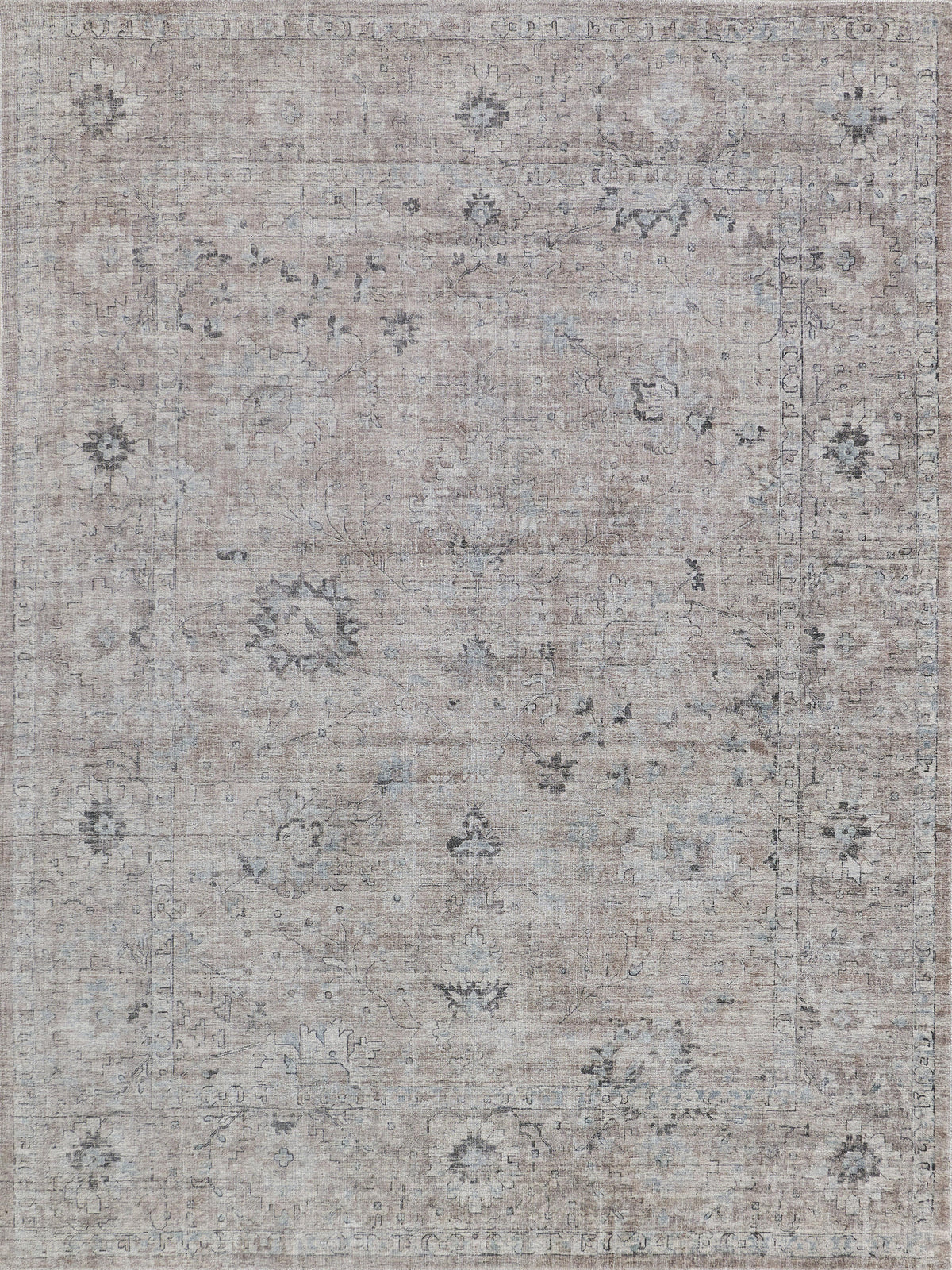 Exquisite Rugs Cambridge Hand-loomed Wool/Bamboo Silk 4964 Silver/Brown 9' x 12' Area Rug