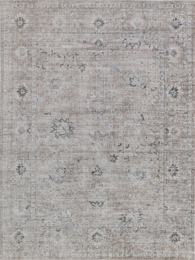 Exquisite Rugs Cambridge Hand-loomed Wool/Bamboo Silk 4964 Silver/Brown 9' x 12' Area Rug