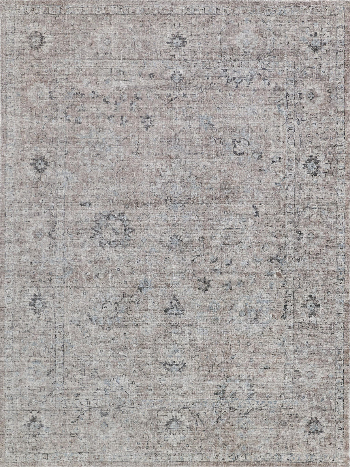 Exquisite Cambridge Hand-loomed Wool/Bamboo Silk Silver/Brown Area Rug 9.0'X12.0' Rug