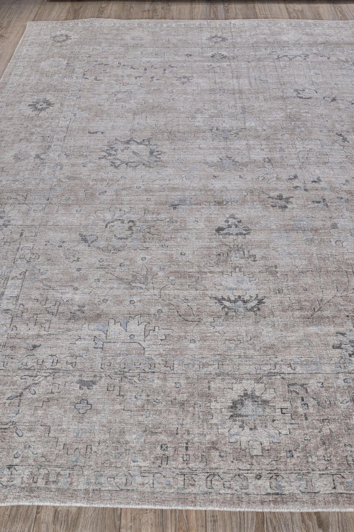 Exquisite Rugs Cambridge Hand-loomed Wool/Bamboo Silk 4964 Silver/Brown 9' x 12' Area Rug