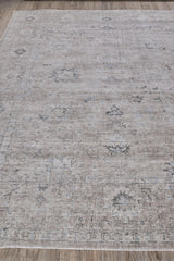 Exquisite Rugs Cambridge Hand-loomed Wool/Bamboo Silk 4964 Silver/Brown 9' x 12' Area Rug